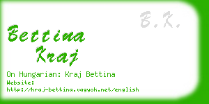 bettina kraj business card